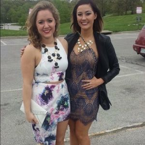 Beautiful blue butterfly lace dress.